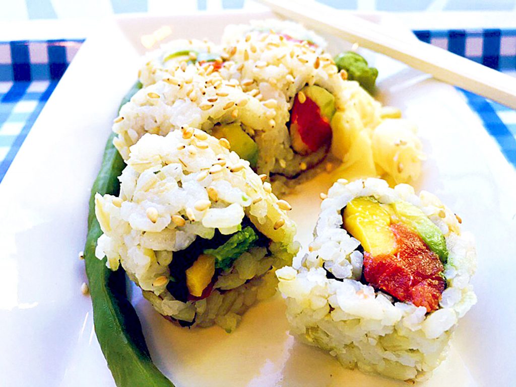 Aqua Sushi Roll at Aqua Juice Bar | tryhiddengems.com