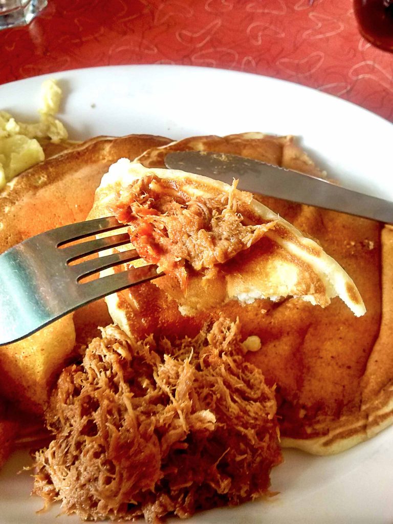 Pull Pork Pancake at Lucy's Eastside Diner | tryhiddengems.com