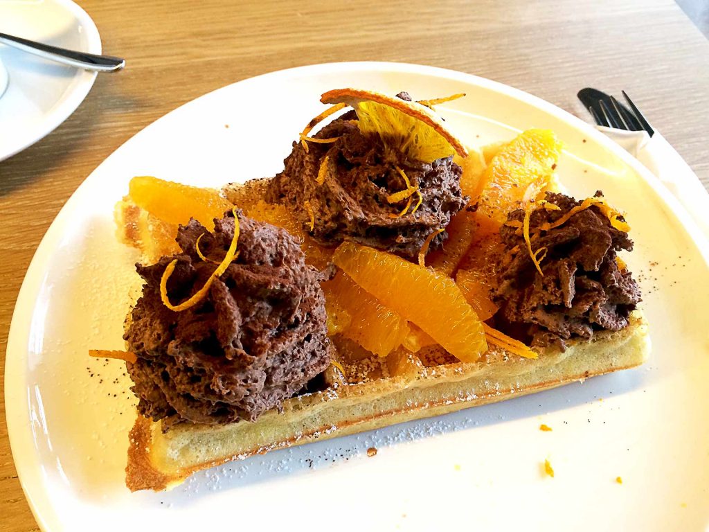 Orange Mousse Waffle at Nero | tryhiddengems.com