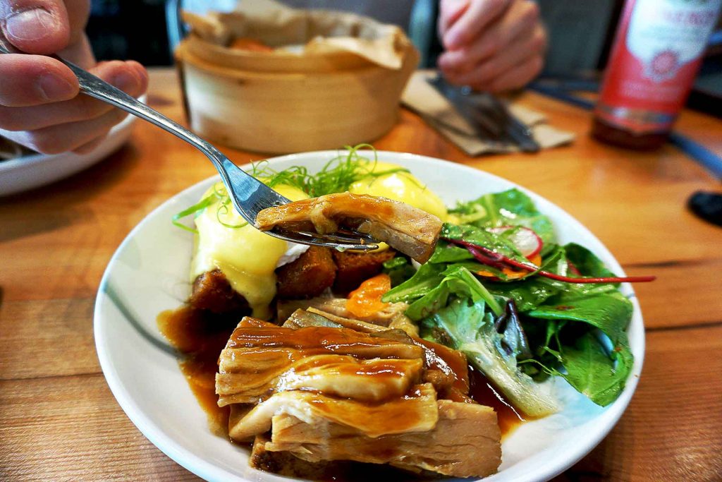 Pork Belly Benny Bowl at Heritage Asian Eatery | tryhiddengems.com