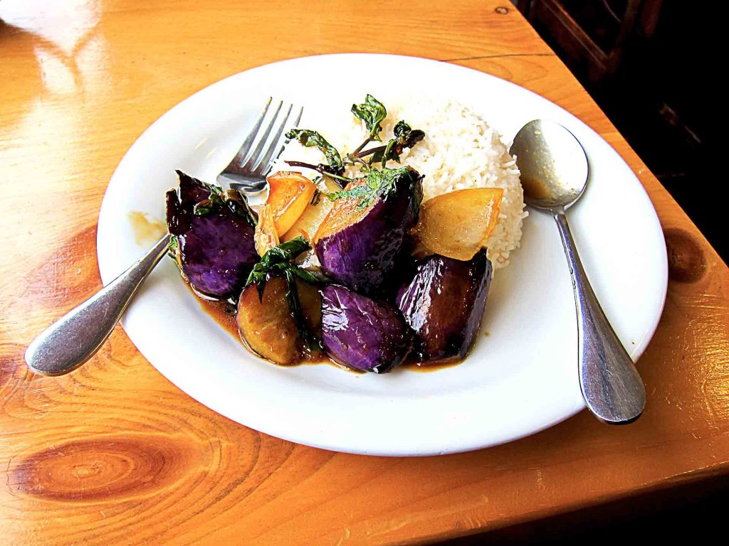 Basil Eggplant at Amay's House | tryhiddengems.com