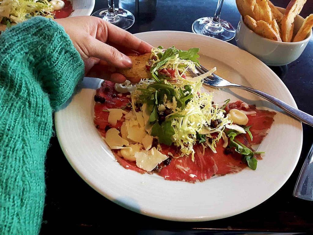 Beef Carpaccio at The Lobby Restaurant | Hidden Gems Vancouver