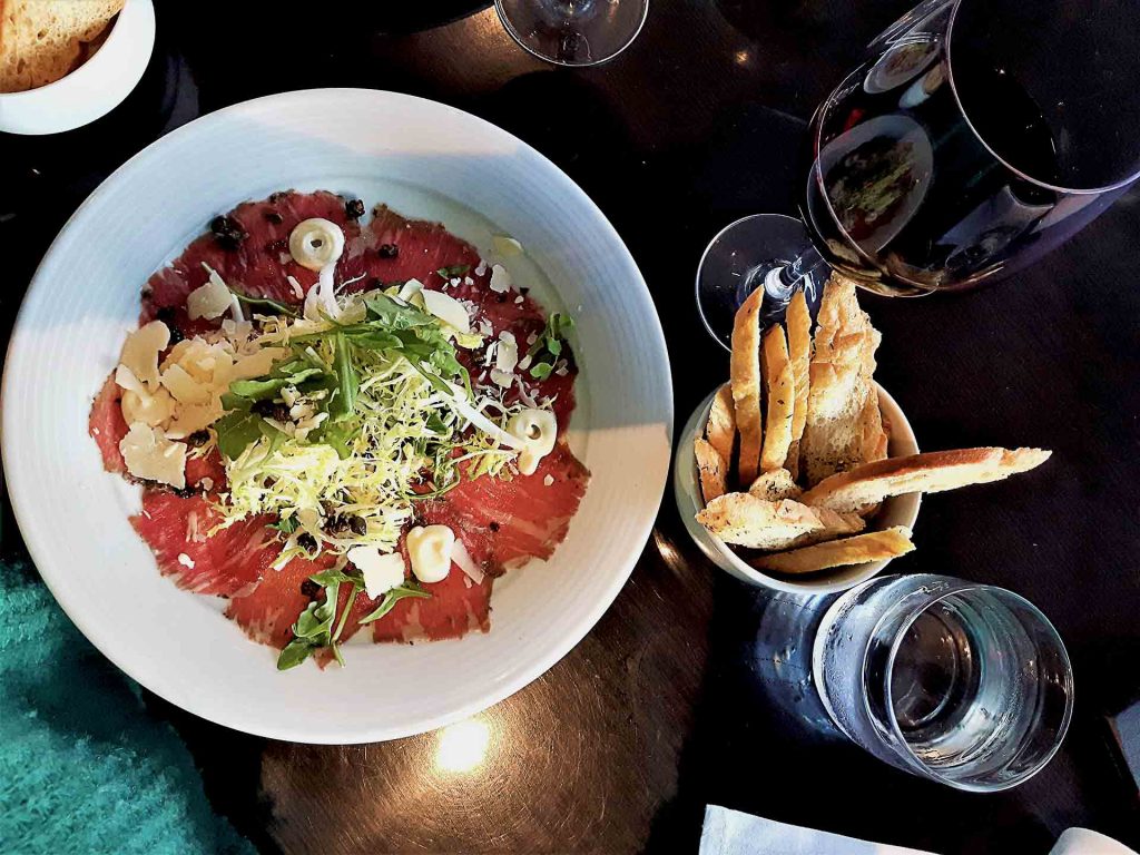 Beef Carpaccio at The Lobby Restaurant | Hidden Gems Vancouver