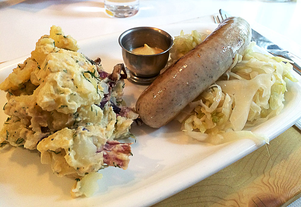 Bratwurst Sausage & Sauerkraut at Bestie | tryhiddengems.com