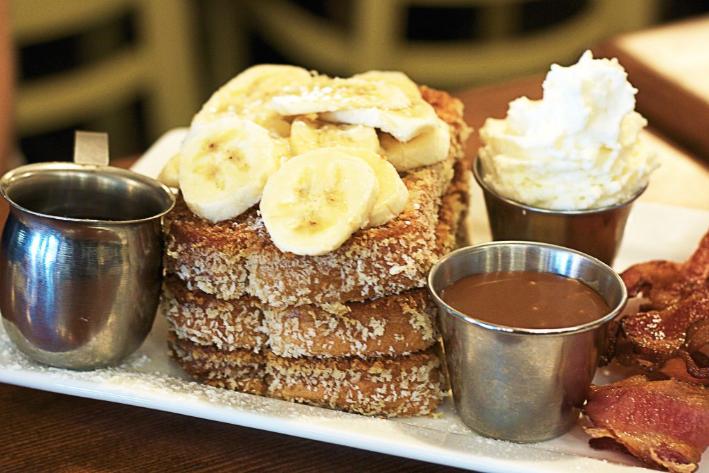 French Toast with Bananas at Yolks | tryhiddengems.com